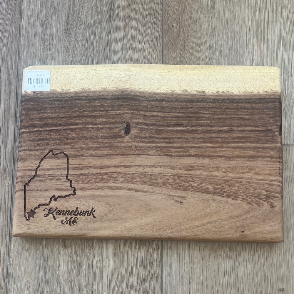 Engraved Kennebunk ME Wooden Cutting Board